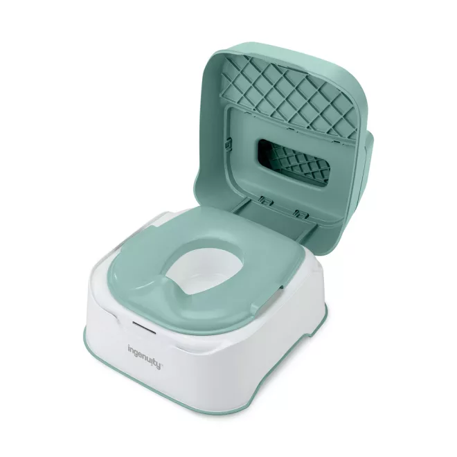 Ingenuity Prepare to Potty™ 3 az 1-ben Tanuló Bili Zöld - Stabil, Könnyen Tisztítható, Valósághű WC-élmény Gyerekeknek