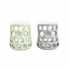   CogniKids SIP Hygge Natural Készségfejlesztő Pohár Gyerekeknek Slate és Sage 2db 50ml