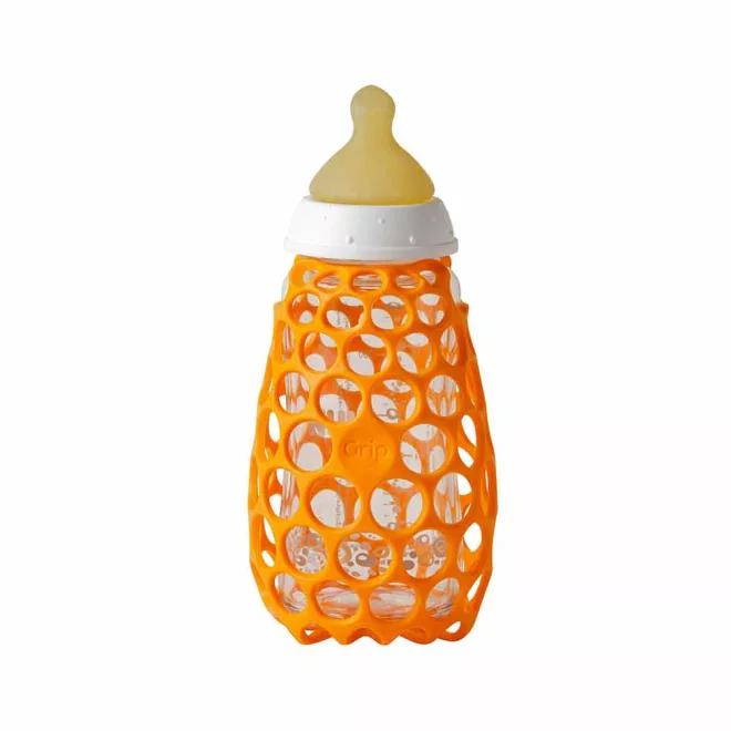 CogniKids GRIP Cumisüveg Fogó Rugalmas Fogást Segítő Markolattal Tangerine
