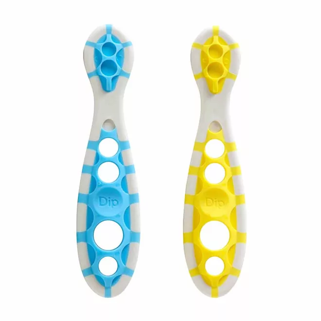 CogniKids DIP Pre-Spoon Étkezést és Készséget Fejlesztő Kanál Babáknak Sky és Sunshine 2db