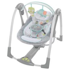   Ingenuity Swing 'n Go™ Hugs & Hoots Hinta Dallamokkal Újszülött Kortól - 5 Hintázási Sebesség, 8 Dallam, Összecsukható Kivitel, 9kg Súlyhatárig