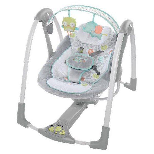 Ingenuity Swing 'n Go™ Hugs & Hoots Hinta Dallamokkal Újszülött Kortól - 5 Hintázási Sebesség, 8 Dallam, Összecsukható Kivitel, 9kg Súlyhatárig