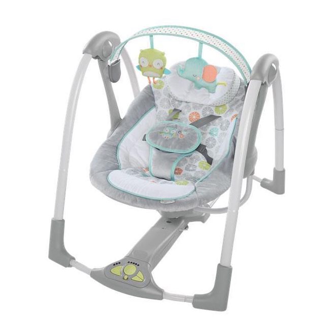 Ingenuity Swing 'n Go™ Hugs & Hoots Hinta Dallamokkal Újszülött Kortól - 5 Hintázási Sebesség, 8 Dallam, Összecsukható Kivitel, 9kg Súlyhatárig