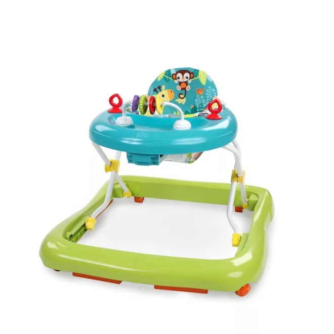 Bright Starts Bébikomp Giggling Safari - Állítható Magasságú, Összecsukható Járássegítő 6 Hónapos Kortól 11kg-ig