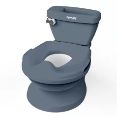   Ingenuity Gyermek Toalett Hanggal My Size™ Kék - Praktikus Baba és Kisgyermek Használatra Megbízható Mindennapi Segítség