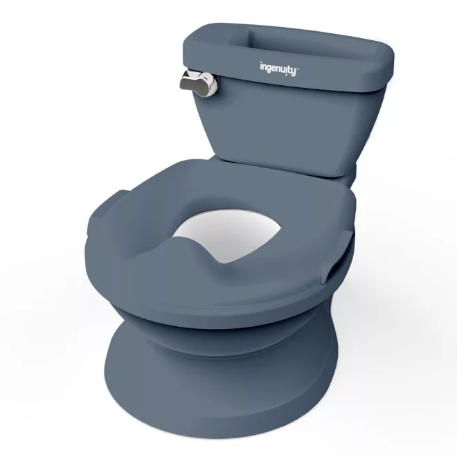 Ingenuity Gyermek Toalett Hanggal My Size™ Kék - Praktikus Baba és Kisgyermek Használatra Megbízható Mindennapi Segítség