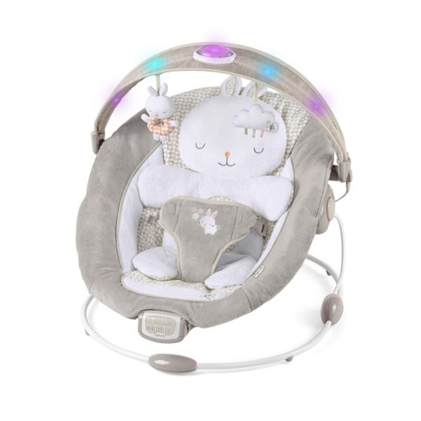 Ingenuity Twinkle Tails™ Rezgő Pihenőszék Dallamokkal és Fénnyel Újszülött Kortól - Levehető Játékhíd, Nyugtató Vibrációk, 3 Pontos Biztonsági Öv, 9kg Súlyhatárig