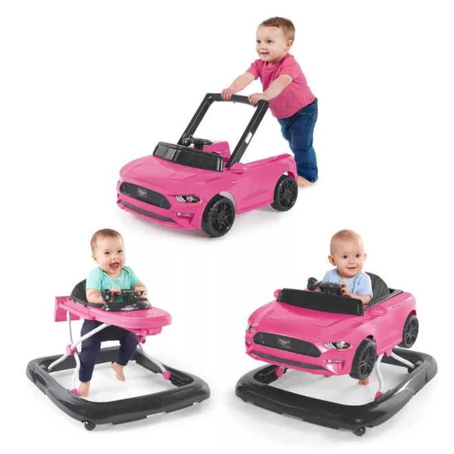 Bright Starts Ford Mustang Pink 3in1 Bébikomp 12kg-ig 6 Hónapos Kortól
