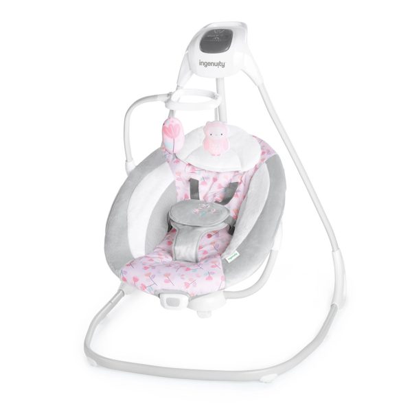 Ingenuity SimpleComfort™ Cassidy Rezgő Hinta Dallamokkal Újszülött Kortól - 3 Hintázási Irány, 180°-ban Forgatható Ülés, 9kg Súlyhatárig