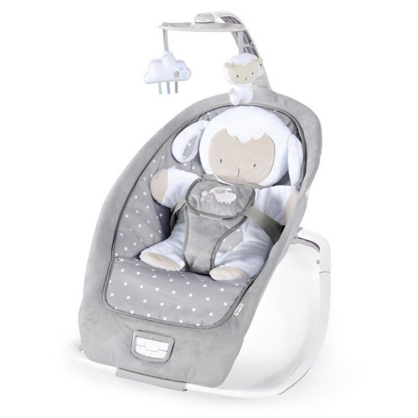 Ingenuity Cuddle Lamb™ 2in1 Rezgő Hintaszék Dallamokkal Újszülött Kortól - 3 Dönthető Pozíció, 12 Dallam, 4 Természetes Hang, 18kg Súlyhatárig