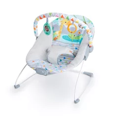   Bright Starts Rezgő Pihenőszék Safari Fun™ - Állatos, Nyugtató Babaszék Újszülött Kortól 9kg-ig