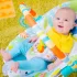 Bright Starts Rainforest Vibes™ Vibráló Pihenőszék Újszülött Kortól 9 kg-ig - Dallamos Nyugtató Baba Bouncer