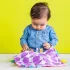 Bright Starts Little Taggies Morzsolókendő C Karikával Lila Pöttyök - Baba Fejlesztő Kendő Újszülött Kortól