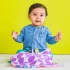 Bright Starts Little Taggies Morzsolókendő C Karikával Lila Pöttyök - Baba Fejlesztő Kendő Újszülött Kortól