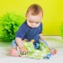 Bright Starts Little Taggies Morzsolókendő C Karikával Zöld Pöttyök - Baba Fejlesztő Kendő Újszülött Kortól