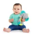 Bright Starts Snuggle & Teethe Játék Rágóka - Elefánt, Puha Plüss, Zörgő Hang, Rágókás Lábak, Újszülött Kortól