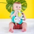 Bright Starts Snuggle & Teethe Játék Rágóka - Elefánt, Puha Plüss, Zörgő Hang, Rágókás Lábak, Újszülött Kortól