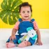 Bright Starts Snuggle & Teethe Játék Rágóka - Elefánt, Puha Plüss, Zörgő Hang, Rágókás Lábak, Újszülött Kortól