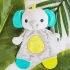 Bright Starts Snuggle & Teethe Játék Rágóka - Elefánt, Puha Plüss, Zörgő Hang, Rágókás Lábak, Újszülött Kortól