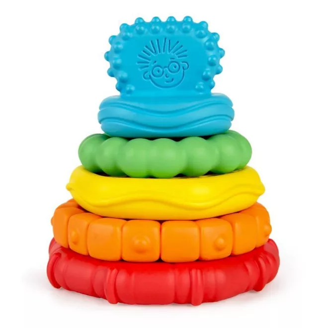 Baby Einstein Stack & Teethe Rágóka Készségfejlesztő Épitőjáték 2in1 Születéstől