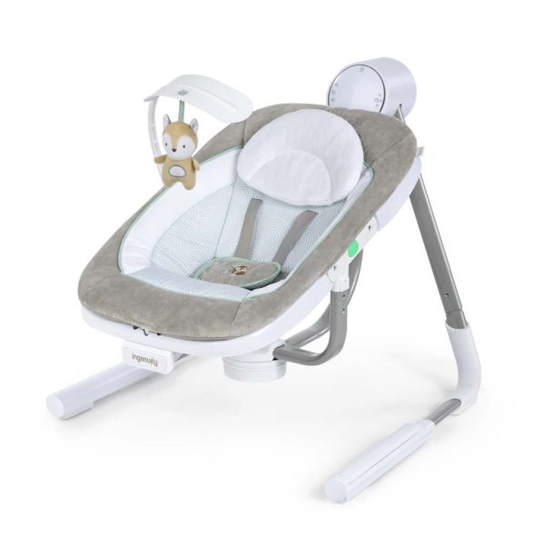 Ingenuity AnyWay Sway™ Ray™ Rezgő Hinta Dallamokkal Újszülött Kortól - USB-Csatlakozás, 180°-os Forgás, 3 Irányú Hintázás, 9kg Súlyhatárig
