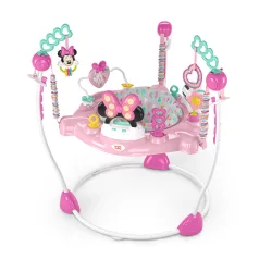   Disney Baby 2in1 Ugráló és Aktív Centrum - Minnie Mouse Forever Besties, 6 Hónapos Kortól 11kg-ig, Színes Fejlesztő Játékokkal és Kényelmes Üléssel