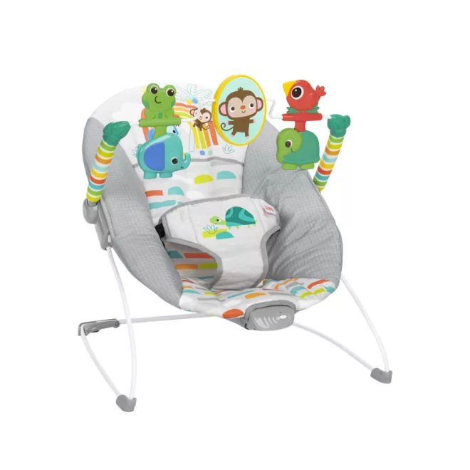 Bright Starts Ringató Pihenőszék Playful Paradise™ - Rezgő, Interaktív Babaszék Újszülött Kortól 9kg-ig
