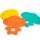 Bright Starts Gummy Buddies™ Rágóka Szett 3db 3 hó+ - Fogzást Segítő, Puha Textúra, BPA-mentes