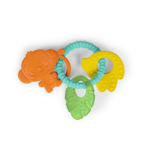 Bright Starts Tropical Chews™ Rágóka 3 Hónapos Kortól - Trópusi Design, Fogzást Enyhítő, BPA-mentes