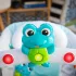 Baby Einstein Kick to It Neptune Zenélő és Rezgő Pihenőszék Fényekkel - Kényelmes Baba Hintaszék 9 kg-ig, Fejlesztő Játékokkal