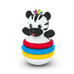   Baby Einstein Stack & Wobble Zen™ Zebra BPA Mentes Rágóka és Toronyépítő Készségfejlesztő Játék 3 Hónapos Kortól