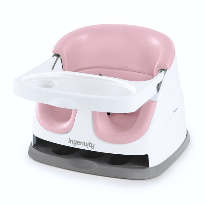 Ingenuity Baby Base™ Peony Ülőmagasító 2 az 1-ben 6 Hónapos Kortól - Kényelmes és Stabil Ülés, 22kg Súlyhatárig Használható