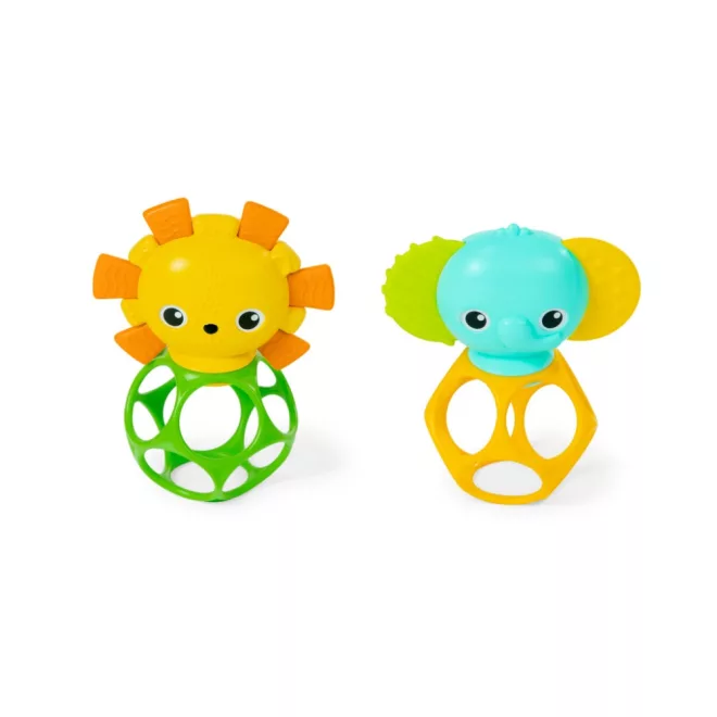 Baby Einstein Oball Soother Pals Easy-Grasp Rágóka Játék 3 Hónapos Kortól 2db