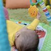 Bright Starts Játszószőnyeg Játékhíddal Wild Wiggles - Színes, Fejlesztő Aktivitás Játéktér Újszülött Kortól