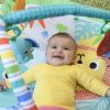 Bright Starts Játszószőnyeg Játékhíddal Wild Wiggles - Színes, Fejlesztő Aktivitás Játéktér Újszülött Kortól