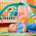 Bright Starts Játszószőnyeg Játékhíddal Wild Wiggles - Színes, Fejlesztő Aktivitás Játéktér Újszülött Kortól