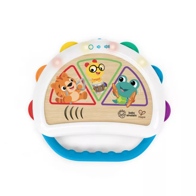 Baby Einstein Hape Tap & Shake Magic Touch Zenélő Tamburin - Interaktív Baba Játék 6 Hónapos Kortól, Zenei Készségfejlesztésre