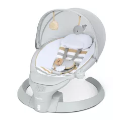   Ingenuity InLighten Bounce & Sway Pebble Shore Babahinta Bluetooth Zenével és Rezgéssel, Újszülött Kortól