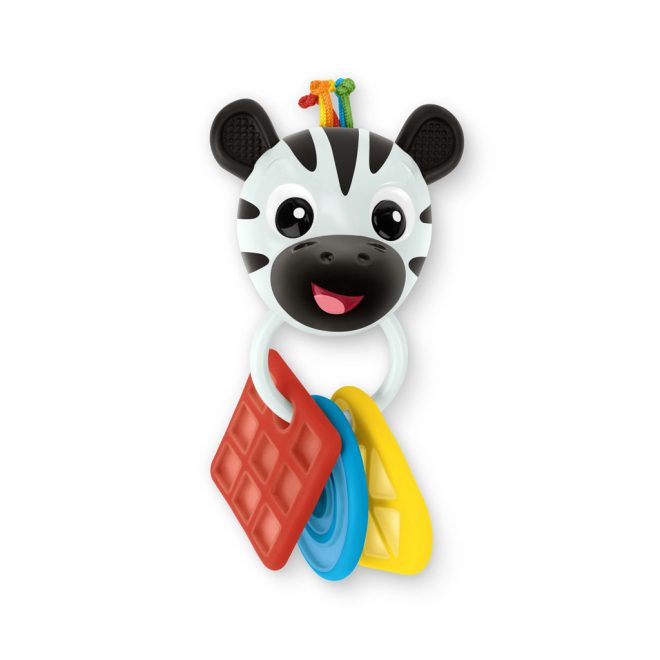 Baby Einstein Zen Shake-a-Shape Zebra Rágóka Csörgővel - BPA Mentes Baba Játék Újszülött Kortól, Fogzási Fájdalom Enyhítésére
