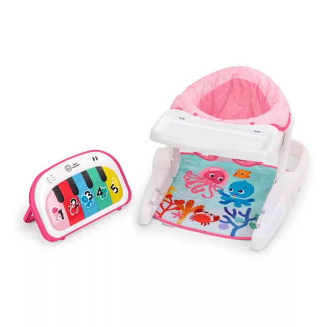 Baby Einstein Tappin' Tunes Learn-to-Sit 4 az 1-ben Babaülőke Zongorával, Rózsaszín, 4 Hónapos Kortól
