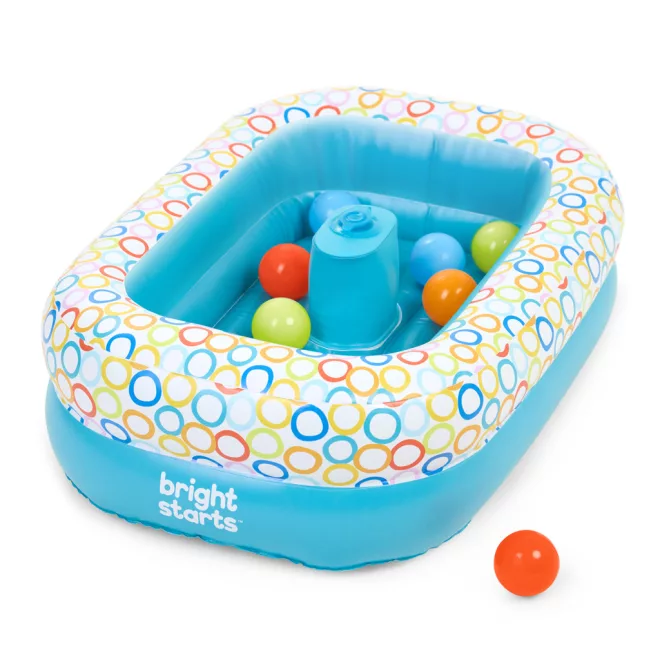 Bright Starts Bathe & Giggle Felfújható Babakád és Labdamedence 2 az 1-ben, 6 Hónapos Kortól