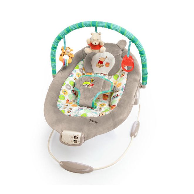 Bright Starts Rezgő Pihenőszék Dallamokkal Winnie the Pooh Dots & Hunny - Mesés, Nyugtató Babaszék Újszülött Kortól 9kg-ig