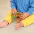 Oball Classic Rugalmas Babalabda Könnyű Fogással, Narancssárga-Türkiz, 10cm, Újszülött Kortól