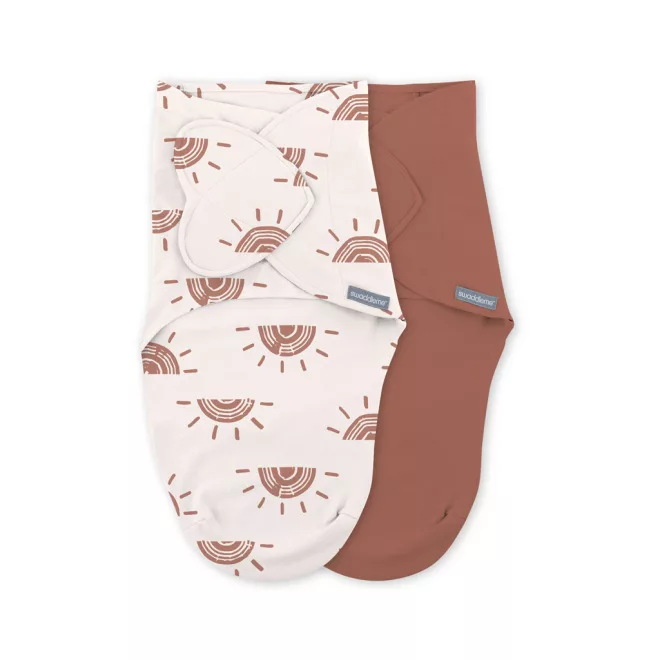 Ingenuity SwaddleMe™ Pamut Pólya Ulitka Rising Sun 2db 0.5 TOG 0-3 Hónapos Babáknak - Könnyen Használható, Puha és Lélegző Alváshoz