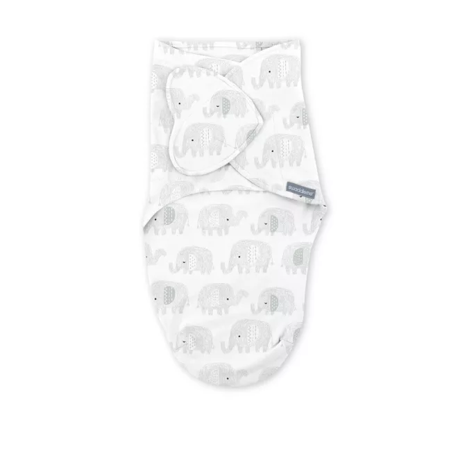 Ingenuity SwaddleMe™ Pamut Pólya 1 TOG 0-3 Hónapos Babáknak Elefánt - Puha, Biztonságos és Könnyen Használható Alváshoz