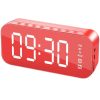 Wooze Sunrise Rádiós Ébresztőóra és Bluetooth Hangszóró microSD Kártyaolvasó Piros Színben