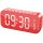 Wooze Sunrise Rádiós Ébresztőóra és Bluetooth Hangszóró microSD Kártyaolvasó Piros Színben
