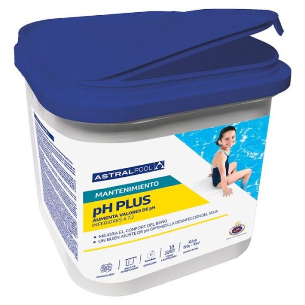 AstralPool pH Plusz 5kg - Medence pH Növelő Granulátum Savas Víz Kiegyenlítésére, Hatékony Vízkezeléshez