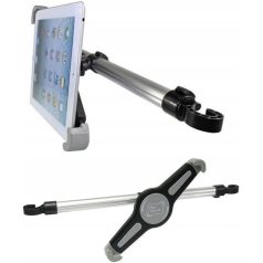  Fejtámlára Szerelhető Univerzális Telefon és Tablet Tartó Forgatható, Teleszkópos Nyéllel 7-11" Készülékhez