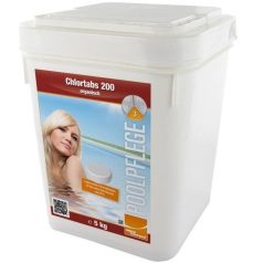   Steinbach Aquacorrect Chloretabs 200g Klórtabletta 5kg - 90% Hatóanyag Tartalmú Erős Fertőtlenítő Medence Tabletta, Lassú Oldódású Vízkezeléshez